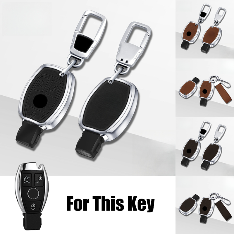 Zinc Alloy Leather Car Key Case Cover For Mercedes Benz GLS B C E S G M V SLK ML