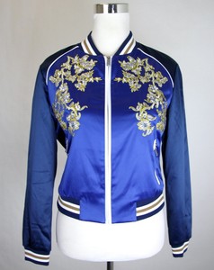 maje satin bomber jacket