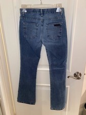 Vintage Calvin Klein Womens Flare Leg Jeans Pants Juniors Size 3 Measured 27x28