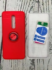 Case for Oneplus 7 Pro Hot Pink with Holder Ring Kickstand Silicone