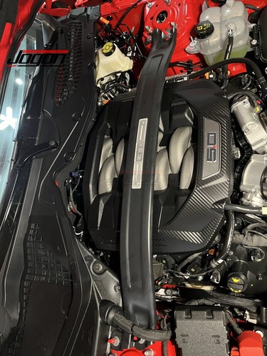 Barra de amarre de motor con soporte de torre de puntal negro para Ford Mustang GT Dark Horse 2014+ - Imagen 4 de 21