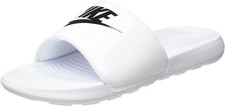 Nike Victori One Slide Sandals WHITE BLACK SWOOSH CN9675-100 SZ:14 NWB