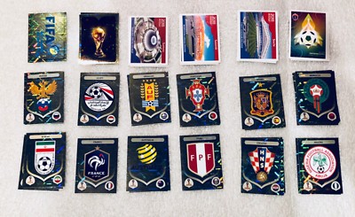 Panini World Cup Russia 2018 Stickers TEAM Foil Logos, Legends, Stadium, Players