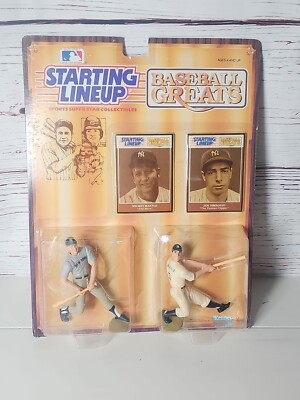 #ad 1989 Starting Lineup Baseball Greats Mickey Mantle Joe DiMaggio Action Figure $18.74