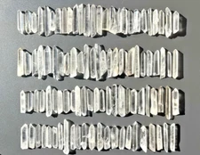 100pcs Bulk Natural Crystal Clear White Quartz Points Terminated Wand Specimens