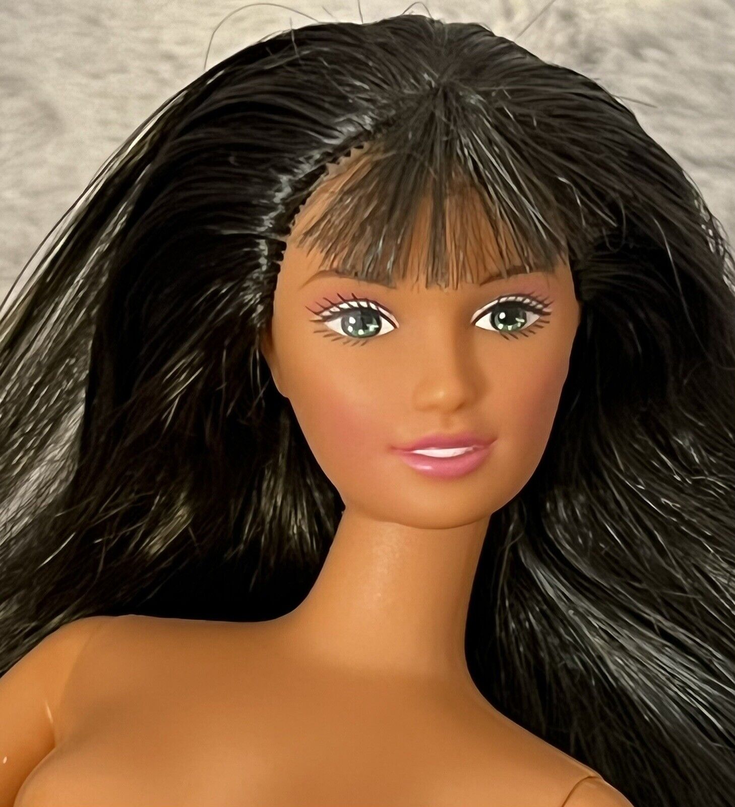 Beautiful Darkskinned Doll Black Hair Leather Stock Photo 1211915698   Shutterstock