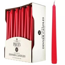 Prices Tapered Dinner Candles 7hr Burn Unscented Candles Pack of 5, 10, 20 & 50