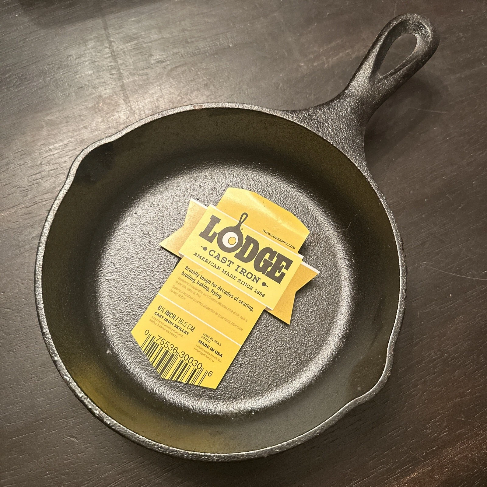 Lodge Pre-Seasoned 6-1/2-Inch Skillet NEW Cast Iron Baking Frying Cooking