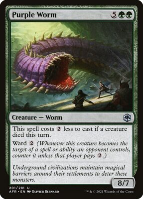 Magic the Gathering (mtg): AFR: Purple Worm - Foil | eBay