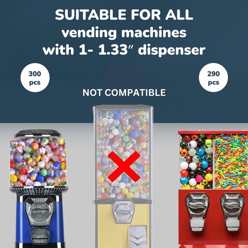 Capsule Vending Machine Translucent Round Capsules Empty 100 pcs 1.1 inch - G... - Picture 5 of 7