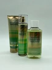 Bath & Body Works COCONUT LIME VERBENA Mist, Cream & Shower Gel X3