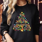 SWEATSHIRT (5373) Festive Capybara Christmas Tree Cute Holiday Light Xmas Jumper