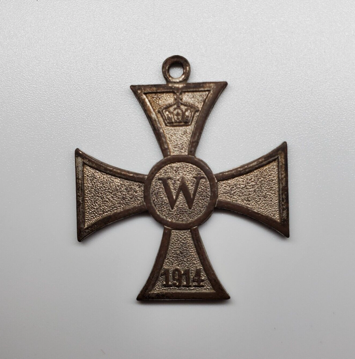 Original WWI WW1 German Iron Cross pendant Patreotic Prussian