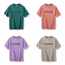 2026 New Cotton Men's T-shirt Short-sleeved Sports Crew Neck Lenient Top