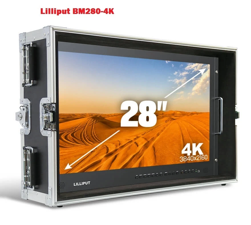 LILLIPUT BM280-4KS Broadcast Ultra-HD Monitor w/SDI HDMI ,DVI,VGA,TALLY+ V Mount - Image 2 of 4