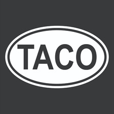 Taco Oval Vinyl Decal / Sticker 2(TWO) Pack