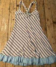 Free People Womens Size M Multi Color Striped Flowy Dress 