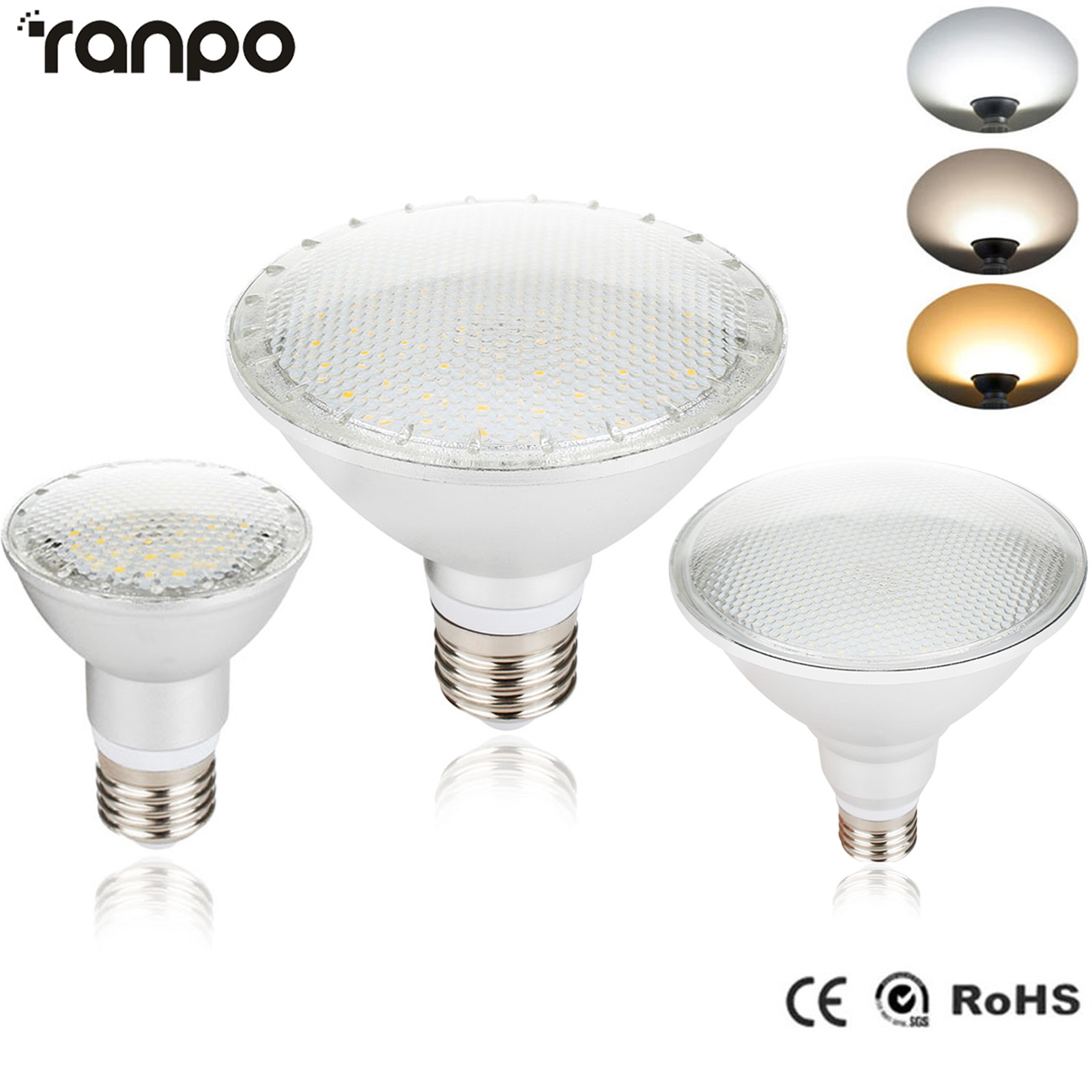 Dimmable E27 LED Spot light Bulb 14W 24W 30W PAR20 PAR30 PAR38 White