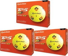 TaylorMade TP5 Pix Golf Balls 3 Dozen Set (36 Balls) Yellow –Premium Performance