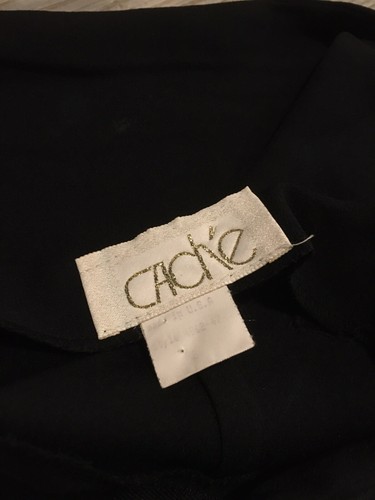 Cache Ladies Two-Piece Black White Pants & Top 2 Minimal Wear - Picture 12 of 13