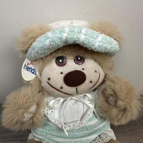 Trappers Bear Plush Teddy Towel Dress Outfit Boots Hat Vtg 80s Stuffed Animal - Picture 4 of 10