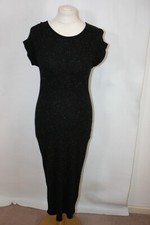 SIZE 12 WAREHOUSE BLACK MIX STRETCHY DRESS       8253