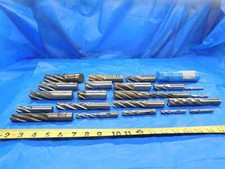 24 PC. LOT HSS ROUGHING END MILLS VARIOUS SIZES RANGING FROM 3/8" TO 1 1/4"