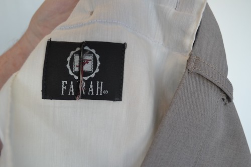 Vintage Farah Beige polyester trousers W 36 L 31 mod casual skin ska classic - Picture 11 of 11