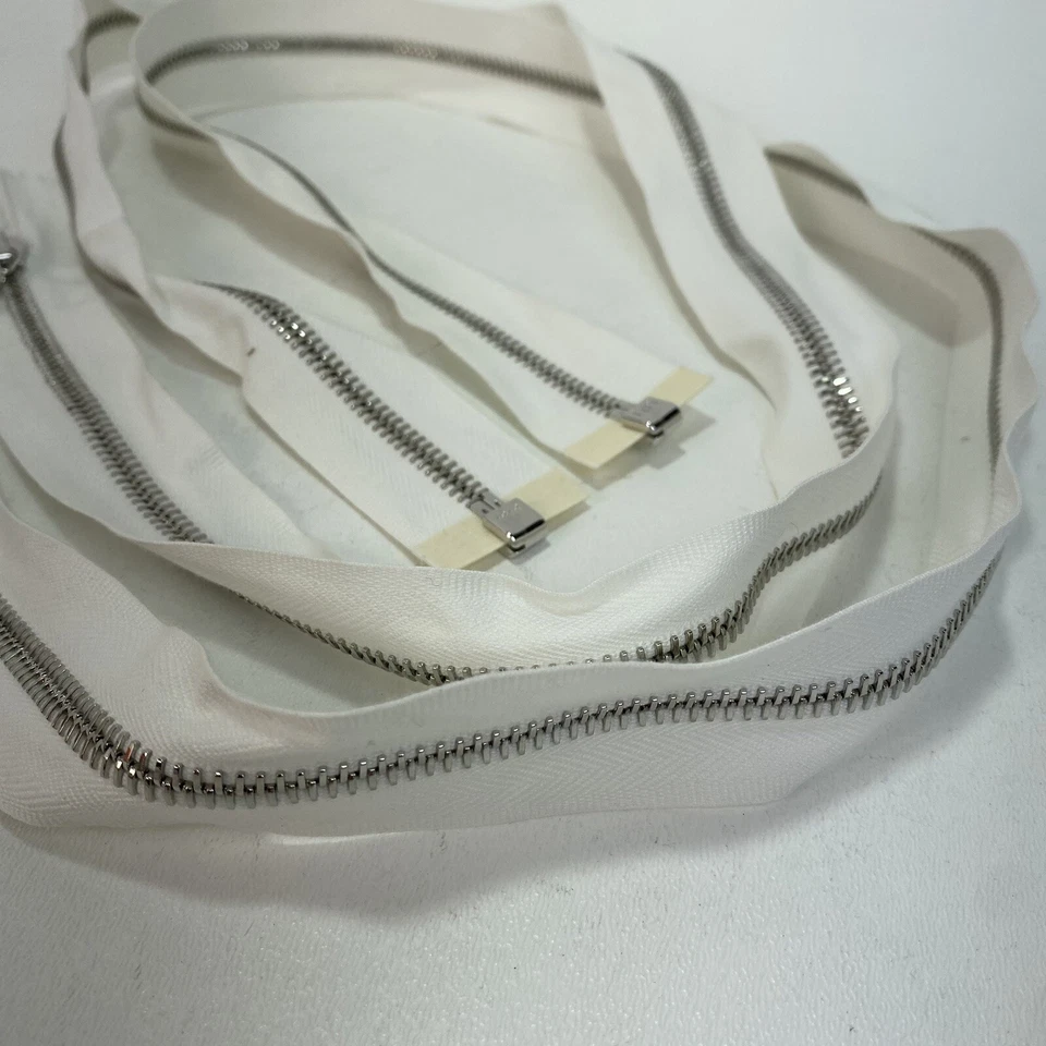 2X - RiRi Zipper m6, 1 Way Separating End Nickel White 1001, Twill, Flach, 36" - Image 4 of 4