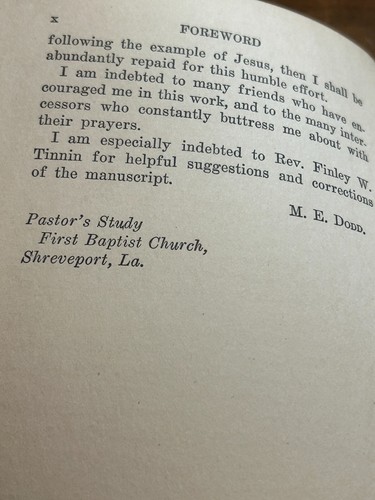 The Prayer Life of Jesus, by M. E. Dodd SBC 1923 + Postcard 1st Baptist VTG - Picture 6 of 10