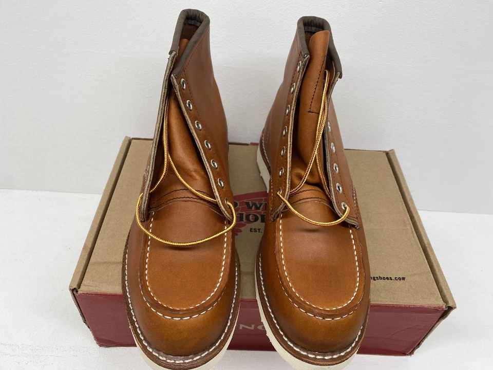 Red Wing Moc Toe Boots (UK 9) 'Oro Legacy' 875 USA Heritage Leather 6” Brown - Image 3 of 4