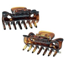 Paris CP22-2 French Hair Clip for Women, 1.5 inch Set Tortoise Shell 2PK 1.5"
