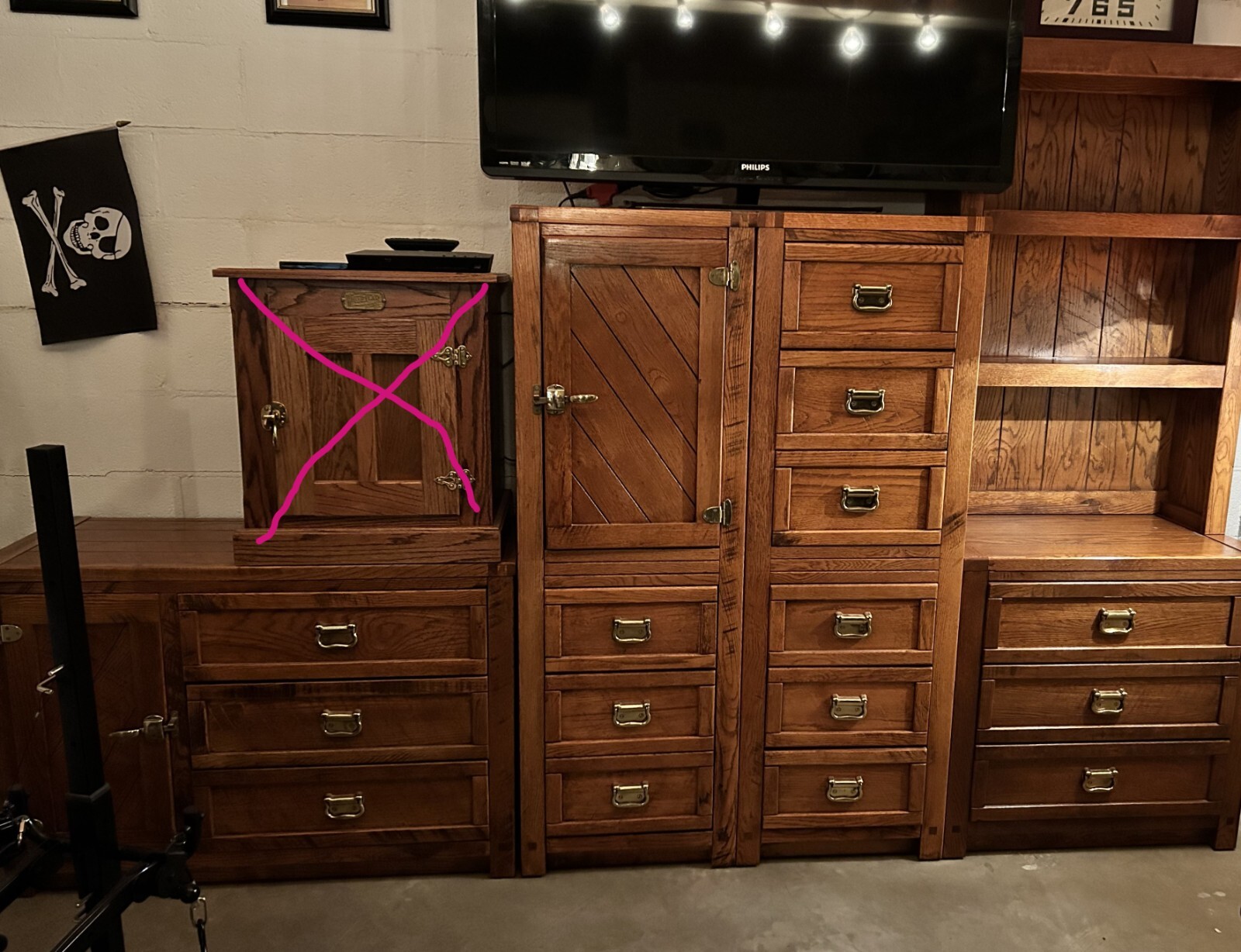 WINDJAMMER, 11 PIECES OF YOUNG HINKLE/LEXINGTON, SOLID OAK, 40TH ANNV E