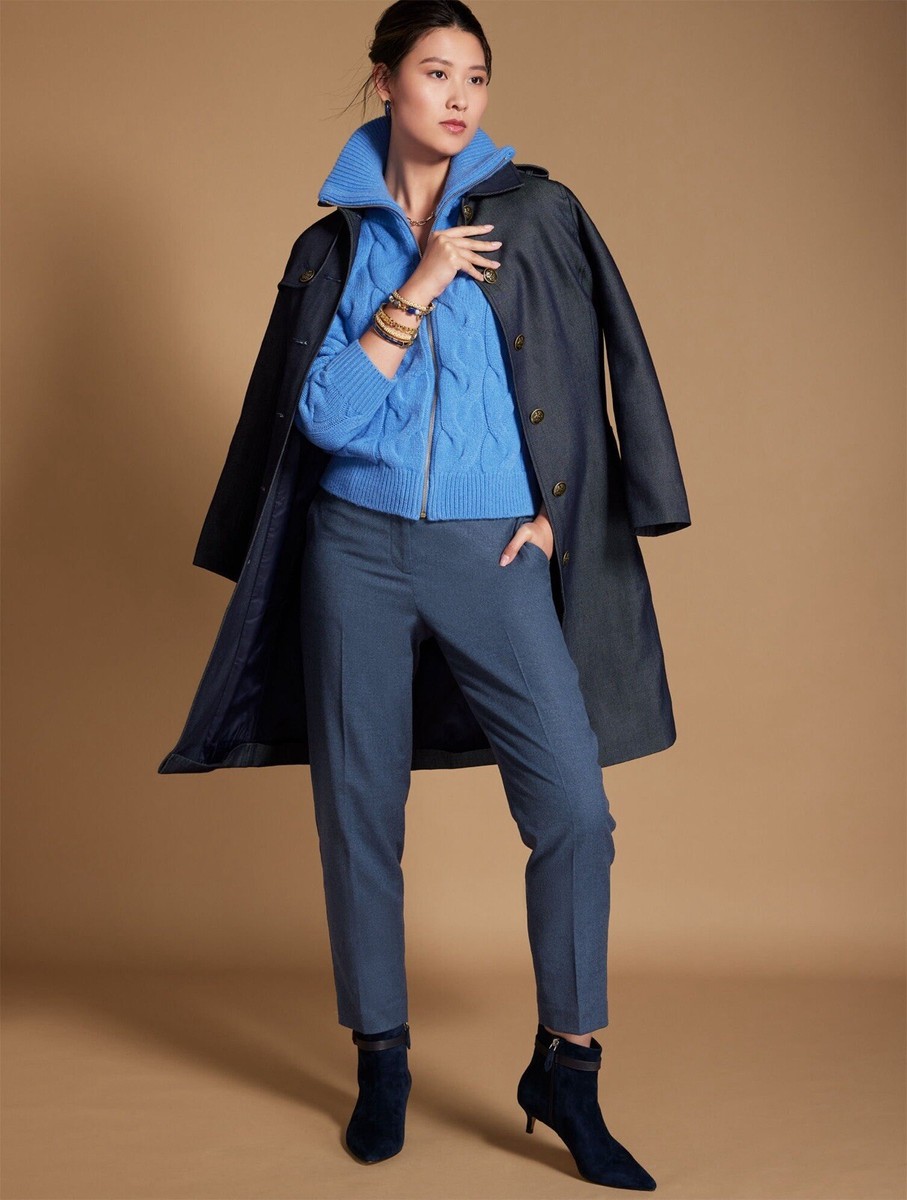 Talbots Womens Dress Pant Sz 16P 16 Petite Charcoal Gray Italian