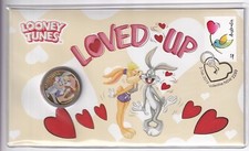 AUSTRALIAN PNC COVER: 2019 TUVALU $1 COIN  LOONEY TUNES LOVED UP... ..