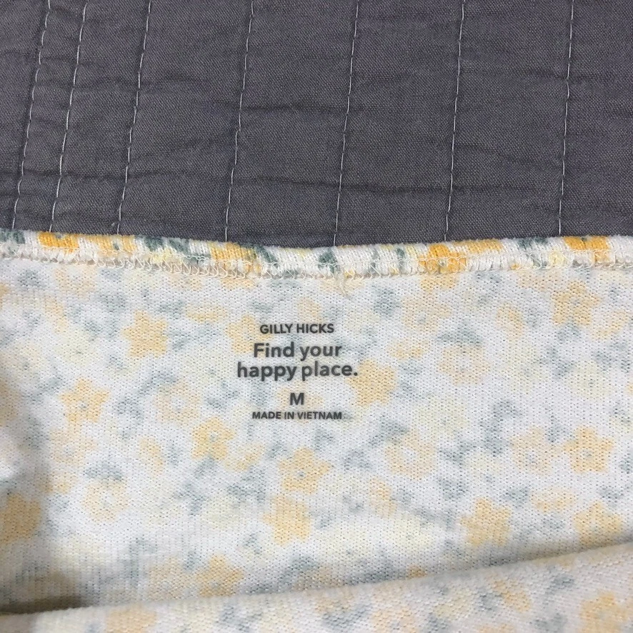 Gilly Hicks Pijama Top Mujer Mediano Amarillo Floral Camisola Prendas para dormir Camisa Pijamas Foto 3 de 4