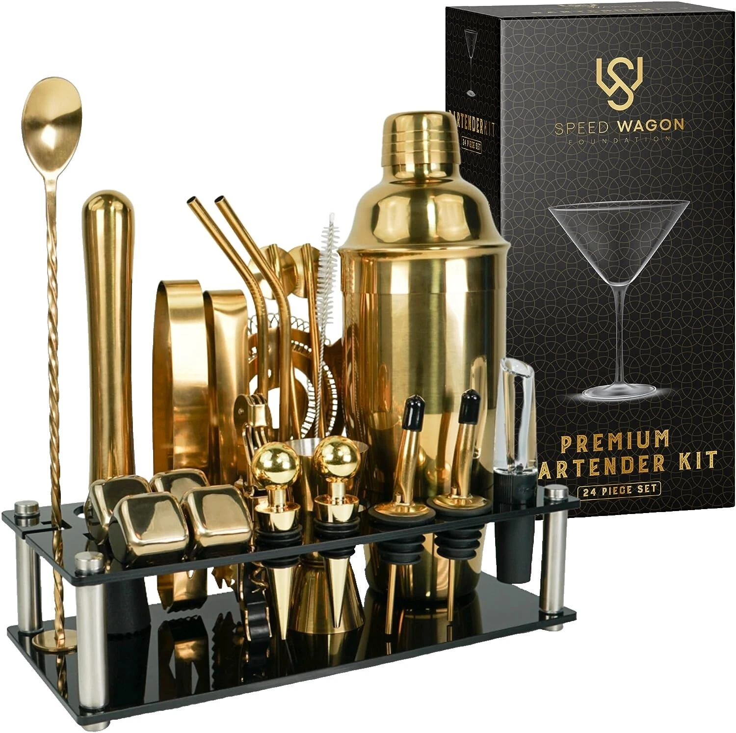 Juegos de cóctel de madera Bartender Kits