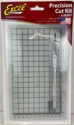 Precision Cut Kit w/ K1 Knife & 5-Ply Mat Excel Hobby Blades Corp 90003 NEW