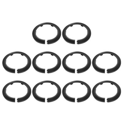10er-Set Flanschrohrabdeckung 4,33 Zoll für Clip-on Wandabdeckung, schwarz