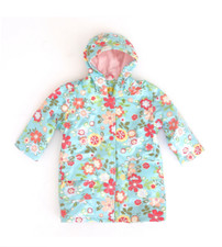 Pluie Pluie Hooded Waterproof Girls Raincoat SIze 7/8