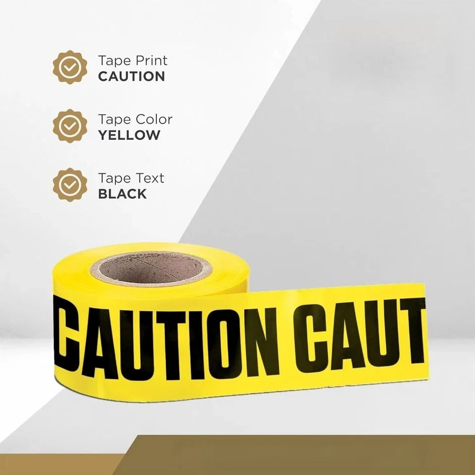 2Roll Caution Tape Hazard Tape Warning Tape Isolation Line Horror Party Decor - image 3 of 4