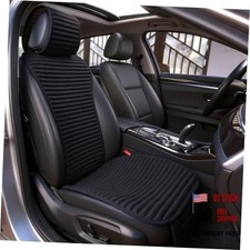 Linen Front Car Seat Cover - Seat Protector - Buckwheat Hull Cooling - Black