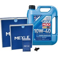 Meyle Filtersatz Aktivkohlefilter + 5L Liqui Moly 10W40 ÖL FüR Focus ÖLablass