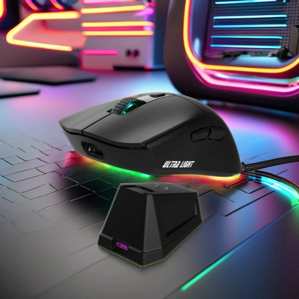 Jedel 6D Wireless Gaming Mouse – Dual Mode 2.4GHz & Bluetooth, RGB Backlit, 6 Bt - Image 3 of 4