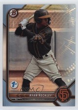 2022 Bowman Draft 1st Edition Sky Blue Foil Ryan Reckley #BD-108 rw9