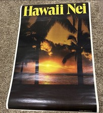 Original Authentic Vintage Hawaii Nei Poster 70’s
