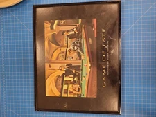 Chris Consani Game of Fate Painting Framed Billiards Pool Room Art Decor 11x14