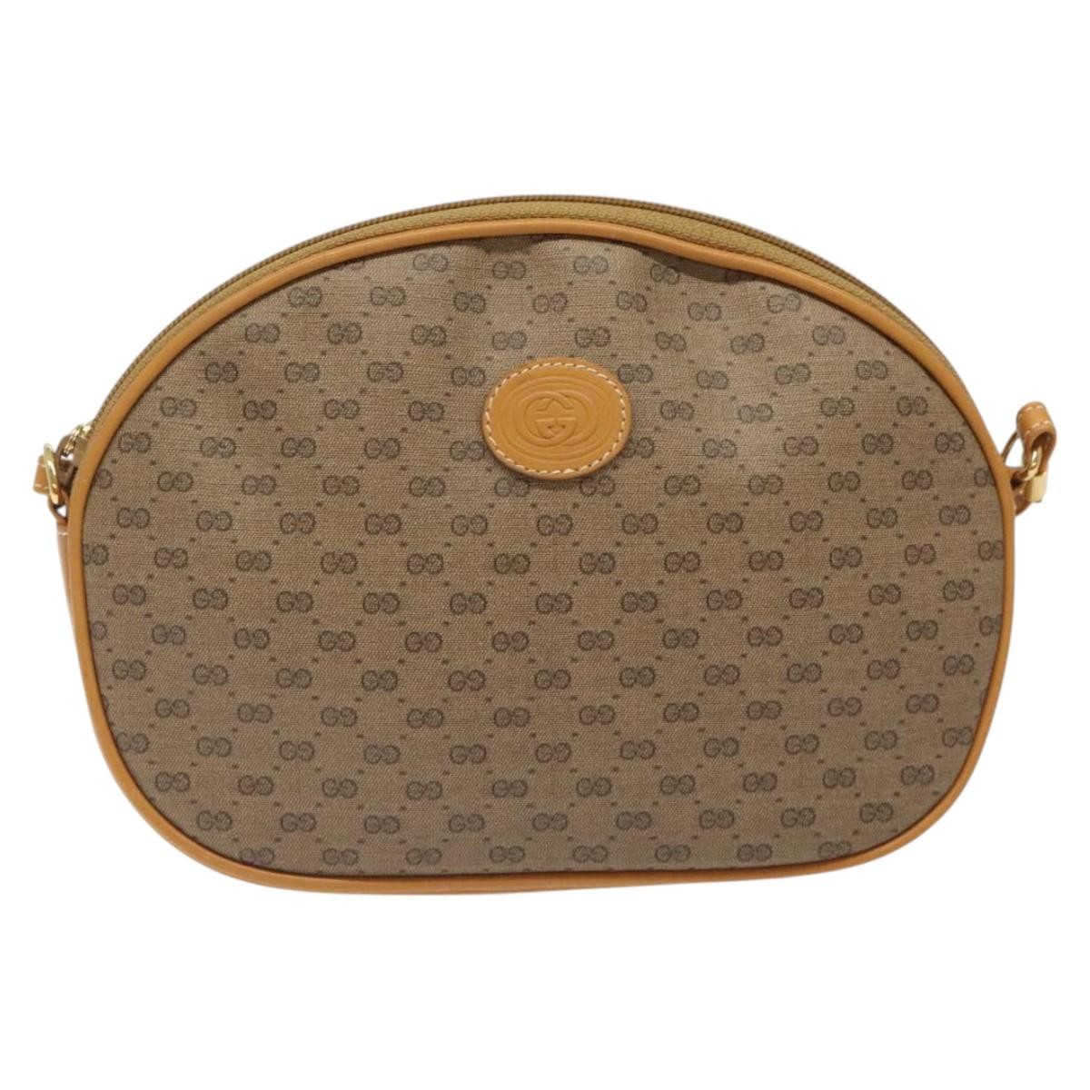 Gucci GG Beige Canvas Shoulder Bag Authentic Luxury Handbag