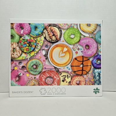 Baker's Dozen Donuts Puzzle 2000 Pieces Buffalo Games 38.5'' x 26.5'' BRAND NEW