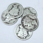 MERCURY SILVER DIMES LOT OF 5 - 90% SILVER FREE SHIPPING #8375
